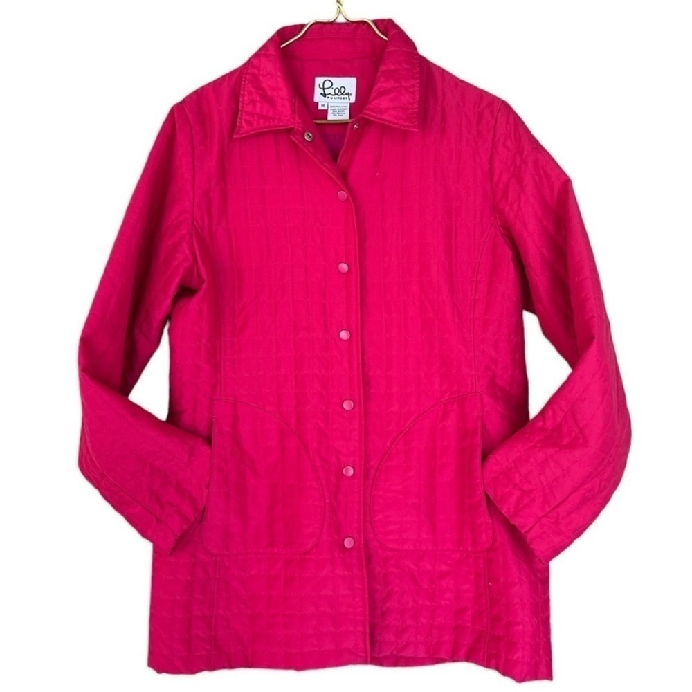Lilly Pulitzer Vintage White Label Hot Pink Quilted Jacket
